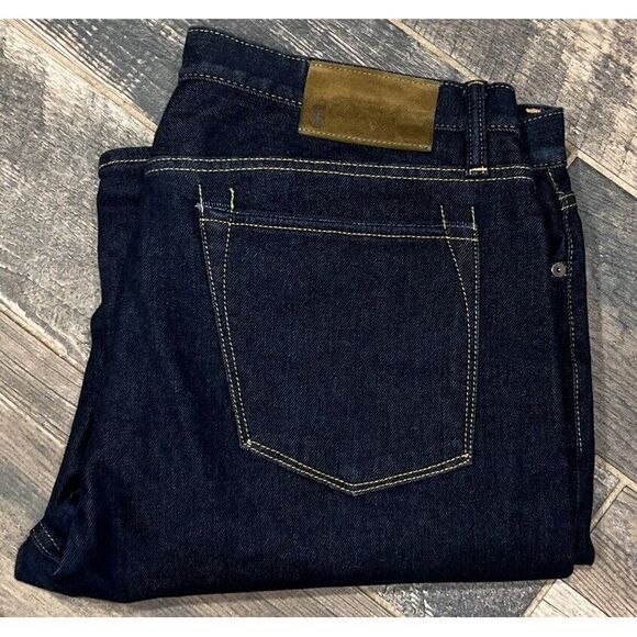 Todd Snyder Other - Todd Snyder Straight Fit Jeans Stretch 5 Pocket Denim Mens Dark Wash 36x32